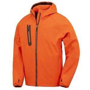 Result Genuine Recycled Mens 3 Layer  Soft Shell Jacket / Orange/Navy